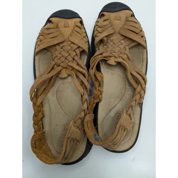 Keen Women's Tan Leather Woven Hurache-style Hiking Sandals Sz 9 - Picture 7 of 9